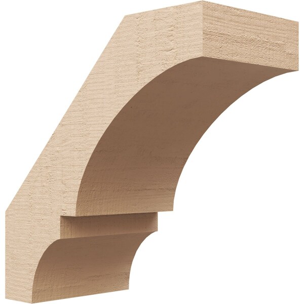 Ekena Millwork 5-inch W x 10-inch D x 10-inch H Balboa Rough Cedar Woodgrain TimberThane Knee Brace, Primed BRCUR05X10X10BOARCPR - main